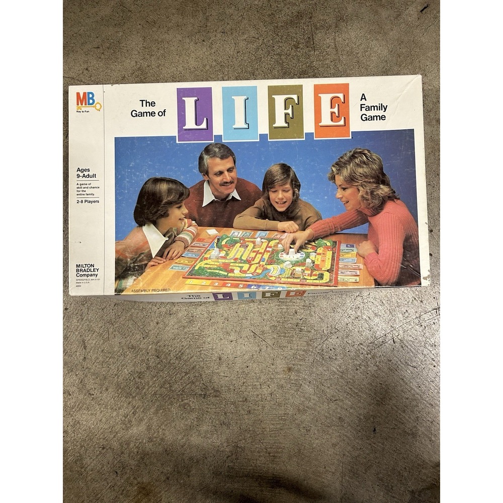 Vintage 1981 Milton Bradley The Game of Life Board Game #4000 3D Spinner